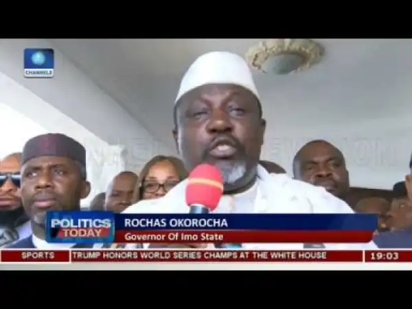 Video: Okorocha Says No Regrets To Son Inlaw
